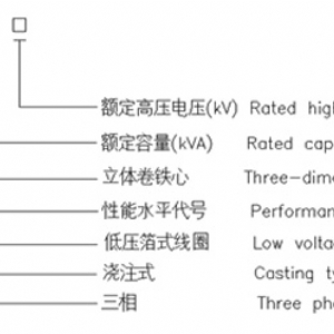 環(huán)氧樹脂澆注立體卷鐵心三相干式配電變壓器